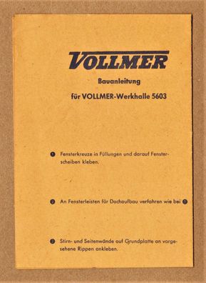 Vollmer H0 Anleitung Bauanleitung 5603 Werkhalle Fabrikhalle