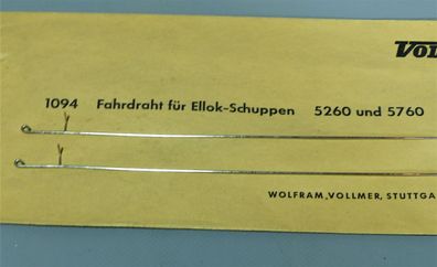 Vollmer H0 Oberleitung 1094 Fahrdraht für E-Lokschuppen 5260 und 5760 60er/70er NEU