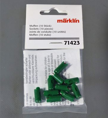 Märklin Zubehör 71423 - 10 Muffen grün - Grüne Muffen - Kabelstecker NEU OVP