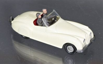 Wiking H0 20 Jaguar Sport Cabrio Cabriolet mit Figuren grauweiß Figuren dunkel