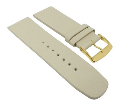 Uhrenarmband Leder glatt beige ohne Naht Spree 27103G