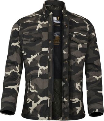 Bores Damen Motorradshirt Military-Jack Damen - Premium - Army Schwarz/Camouflage