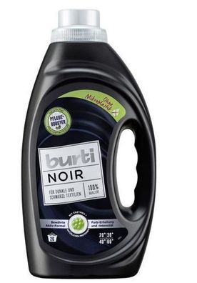 Burti NOIR Flüssigwaschmittel, 1.45l - Farbschutz und sanfte Reinigung