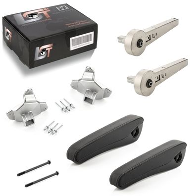 2x Armlehne Kunstleder Adapter Grundträger Set für Mercedes Sprinter W906 VW