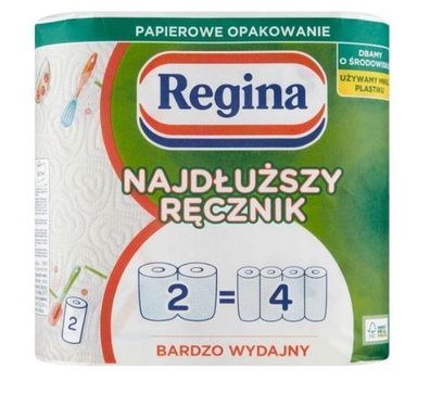 Regina, Längstes bedrucktes Papiertuch, 2 Rollen, 50 mé?¿åº¦