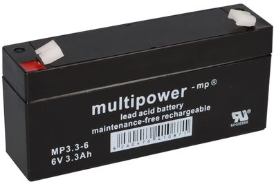 Multipower Blei-Akku MP3,3-6 Pb 6V / 3,3Ah