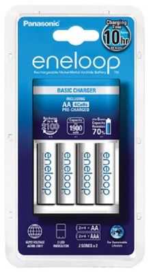 eneloop Standardladegerät BQ-CC51 inklusive 4x AA Akkus