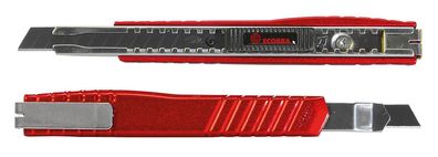 ECOBRA 770325 Cutter Premium - 9 mm Carbonstahlklinge, Metallgehäuse rot