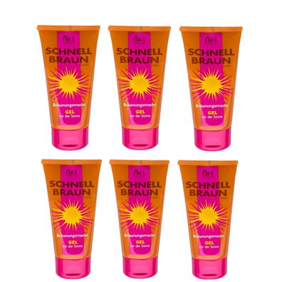 Joveka/Schnellbraun Gel 6x150ml/Solariumkosmetik/Bräunungslotion