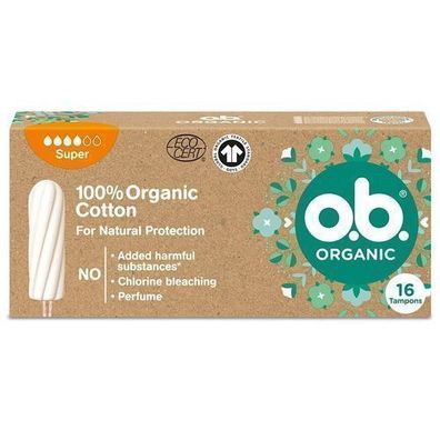 O.B. Organische Super-Tampons, 16 Stk