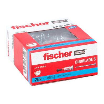 Fischer Duoblade S Gipskartondübel mit Schraube 25 Stück, 545676