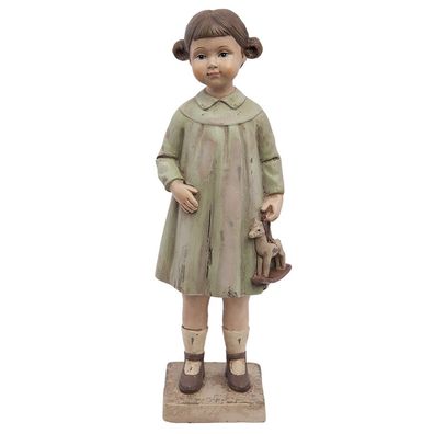 Clayre & Eef Figur Mädchen 8x6x23 cm Braun Polyresin (Gr. 8x6x23 cm)