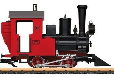 LGB 90463.2 Bausteinzug Dampflok schwarz/rot DC-anal Spur 2m