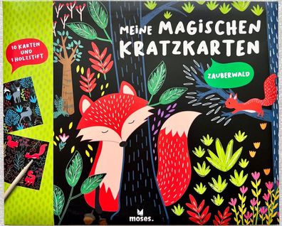 Meine Magischen Kratzkarten Zauberwald Moses Holzstift Kinderspiel Malspiel