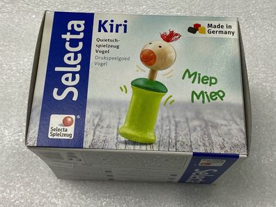 Selecta Babywelt Kiri Vogel Greifling Quietschspiel Rassel Holzspielzeug 61058