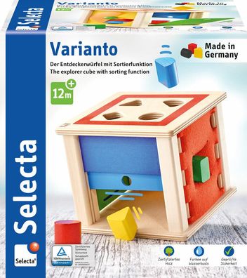 Selecta Kleinkind Varianto Sortierbox Geschicklichkeitsspiel Holzspielzeug 62019