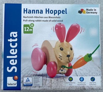 Selecta Kleinkindwelt Hanna Hoppel Nachzieh Rollspielzeug Holzspielzeug 62023