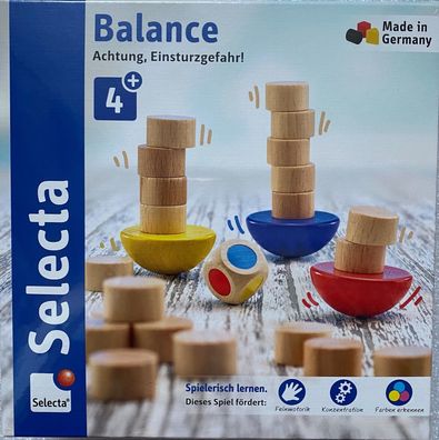 Selecta Spiel Puzzle Balance Legespiel Würfel Holzspielzeug Kleinkindspiel 63001