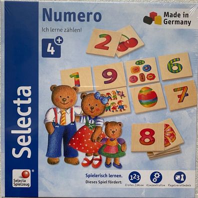 Selecta Spiel & Puzzle Numero Lernen Legespiel Holzspielzeug Kinderspiel 63011