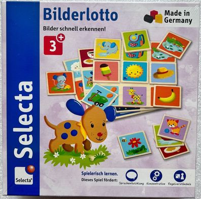 Selecta Spiel Puzzle Bilderlotto Legespiel Holzspielzeug Kleinkindspiel 63022