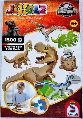 Jixelz Jurassic World Schmidt Spiele 1500 Teile Legespiel Puzzle Lernspiel 46132