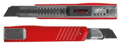 ECOBRA 770525 Cutter Premium - 18 mm Carbonstahlklinge, Metallgehäuse rot