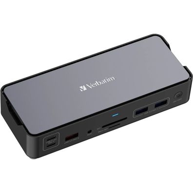 Verbatim 32171 Docking Station CDS-15, 15 Port, USB-C Pro, , grau/schwarz