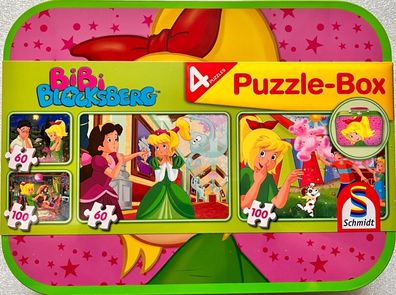 Puzzle Box Bibi Blocksberg Schmidt Geduldspiel 2x60, 2x100 Teile Legespiel 55595