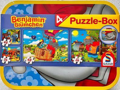 Puzzle Box Benjamin Blümchen Schmidt Spiele 2x26 & 2x48 Teile Legespiel 55594