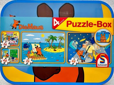 Puzzle Box Die Maus Schmidt Spiele 2x26 & 2x48 Teile Legespiel 55597 Geduldspiel