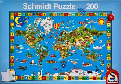 Deine bunte Erde Schmidt Spiele 200 Teile Legespiel Puzzle Geduldspiel 56118