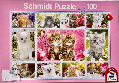 Katzenbabys Schmidt Spiele 100 Teile Legespiel Kinder Puzzle Geduldspiel 56135