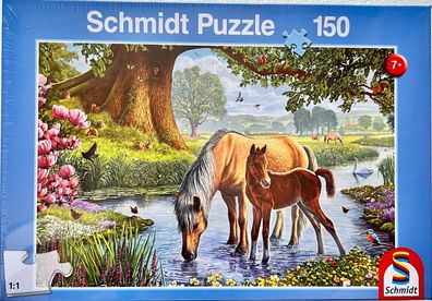 Pferde am Bach Schmidt 150 Teile Legespiel Kinderpuzzle Geduldspiel 56161