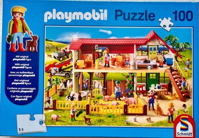 Playmobil Bauernhof Schmidt Spiele 100 Teile Puzzle Legespiel 56163 Geduldspiel