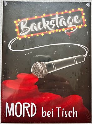Mord bei Tisch Backstage Mandino Partyspiel Kennerspiel Krimi-Dinner Mystery Neu