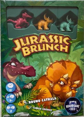 Jurassic Brunch Board Game Box Kinderspiel Miniaturspiel Legespiel Familienspiel