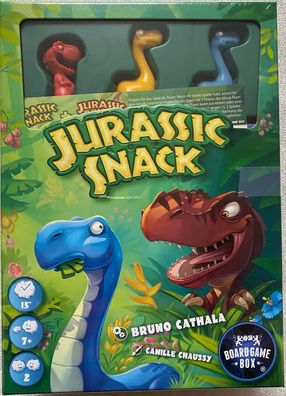 Jurassic Snack Board Game Box Kinderspiel Miniaturspiel Legespiel Familienspiel