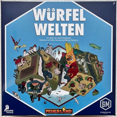 Würfelwelten Feuerland Spiel Kennerspiel Brettspiel Strategiespiel Familienspiel