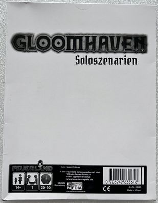 Gloomhaven Solo-Szenarien Feuerland Spiele Brettspiel Strategiespiel Deutsch Neu