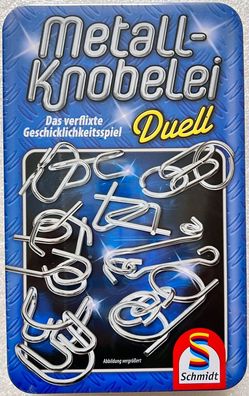 Metall Knobelei Duell Metalldose Schmidt Spiele Duellspiel Logikspiel 51206 Neu