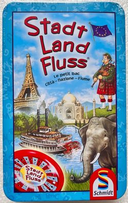 Stadt Land Fluss Metalldose Schmidt Spiel Familienspiel Lernen Kinderspiel 51212