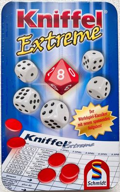 Kniffel Extreme Metalldose Schmidt Spiele Würfelspiel Familienspiel 51296 Neu