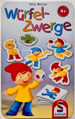 Würfelzwerge Metalldose Schmidt Spiele Kinderspiel Familienspiel Legespiel 51431