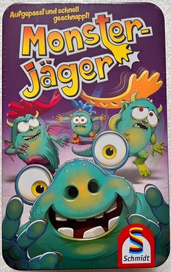 Monsterjäger Metalldose Schmidt Spiele Familienspiel Kinderspiel Würfel 51443