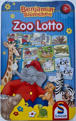 Benjamin Blümchen Zoo Lotto Metalldose Reisespiel Lernspiel Kinderspiel 51447