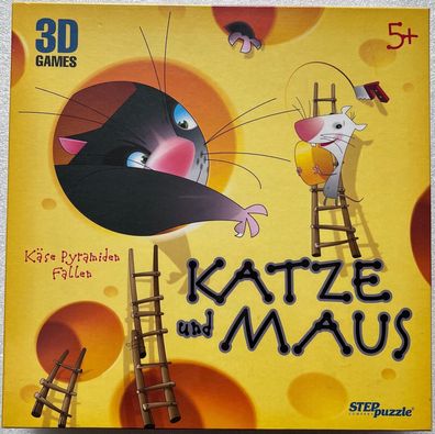 Katze und Maus Steppuzzle Brettspiel Kinderspiel Familienspiel Lernspiel Deutsch