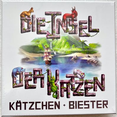 Die Insel der Katzen Kätzchen Biester Skellig Games Brettspiel Fantasy Legespiel