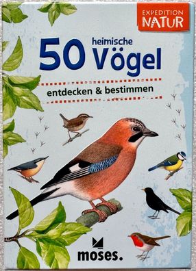 50 heimische Vögel Expedition Natur Moses Kinder Lernspiel Kartenspiel Quizspiel