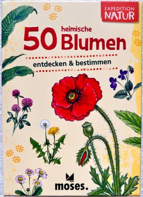 50 heimische Blumen Expedition Natur Moses Kinderlernspiel Kartenspiel Quizspiel