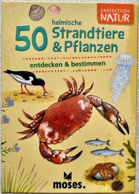 50 heimische Strandtiere & Pflanzen Expedition Natur Moses Lernspiel Karten 9745